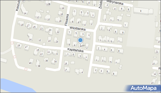 Konin, Kapitańska, 4, mapa Konina