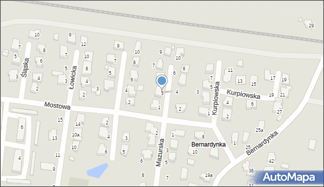 Konin, Kaszubska, 3, mapa Konina