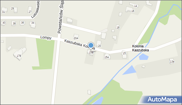 Konradów, Kaszubska Kolonia, 15B, mapa Konradów