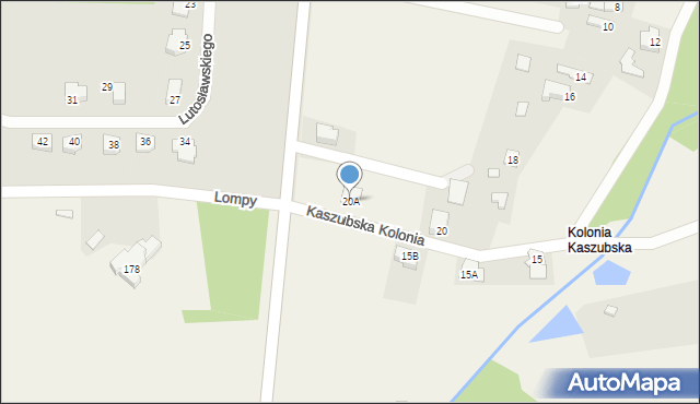 Konradów, Kaszubska Kolonia, 20A, mapa Konradów