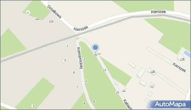 Konstancin-Jeziorna, Kabacka, 11, mapa Konstancin-Jeziorna