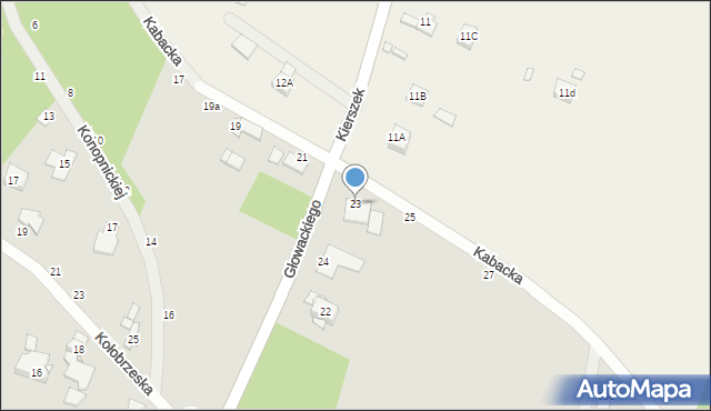 Konstancin-Jeziorna, Kabacka, 23, mapa Konstancin-Jeziorna