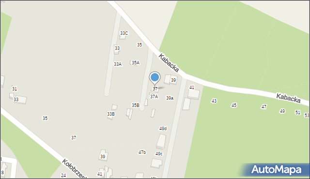 Konstancin-Jeziorna, Kabacka, 37, mapa Konstancin-Jeziorna