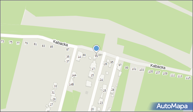 Konstancin-Jeziorna, Kabacka, 91, mapa Konstancin-Jeziorna