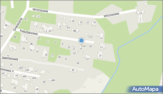 Konstancin-Jeziorna, Kasztanowa, 8a, mapa Konstancin-Jeziorna