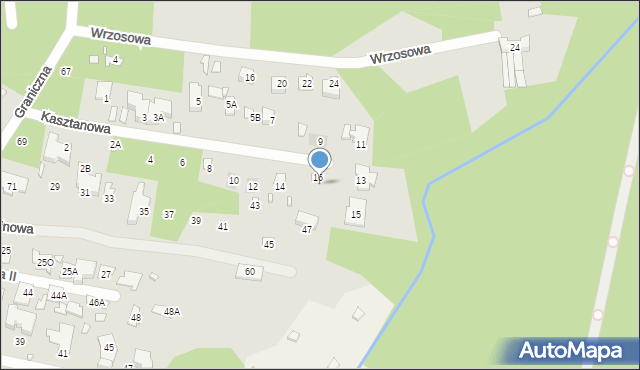 Konstancin-Jeziorna, Kasztanowa, 8b, mapa Konstancin-Jeziorna