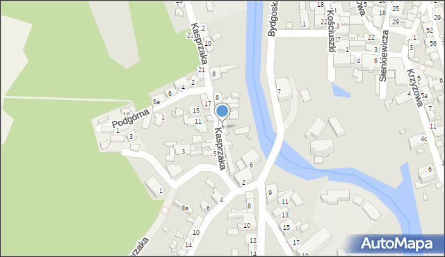 Koronowo, Kasprzaka, 2, mapa Koronowo