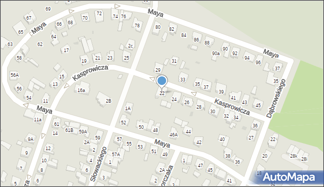 Kościan, Kasprowicza Jana, 22, mapa Kościan