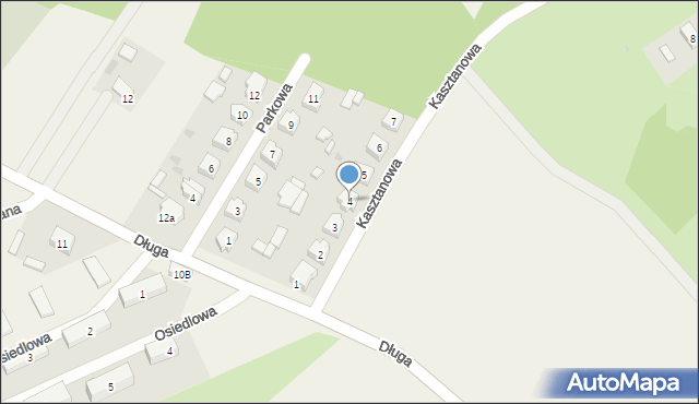 Kościelec, Kasztanowa, 4, mapa Kościelec