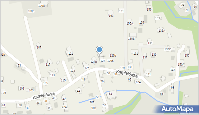 Kościelisko, Karpielówka, 127A, mapa Kościelisko