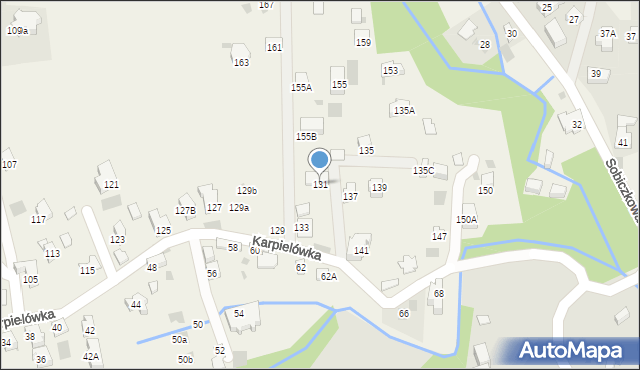 Kościelisko, Karpielówka, 131, mapa Kościelisko