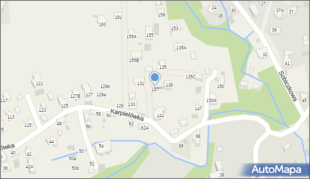 Kościelisko, Karpielówka, 137, mapa Kościelisko