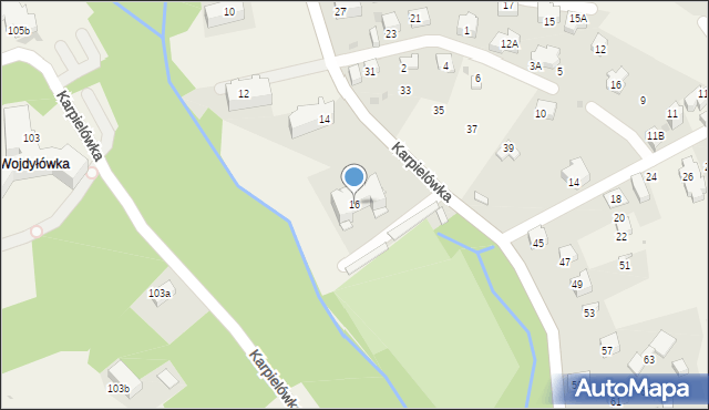 Kościelisko, Karpielówka, 16, mapa Kościelisko