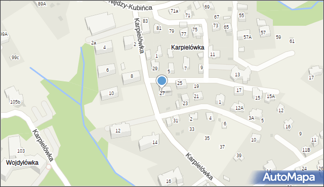 Kościelisko, Karpielówka, 27, mapa Kościelisko