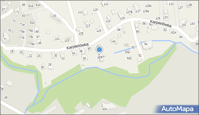 Kościelisko, Karpielówka, 42A, mapa Kościelisko