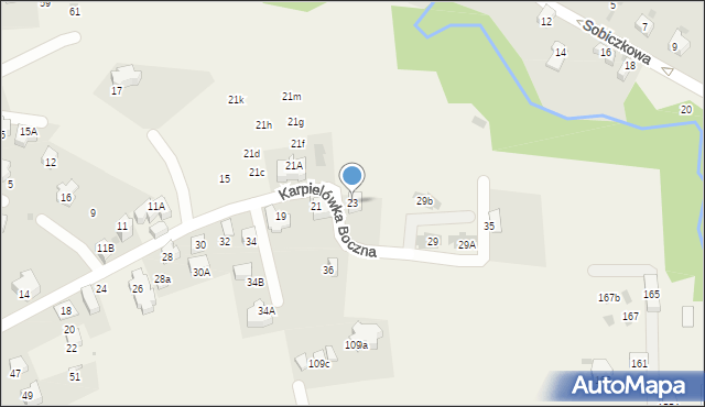 Kościelisko, Karpielówka Boczna, 23, mapa Kościelisko