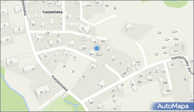 Kościelisko, Karpielówka Boczna, 5, mapa Kościelisko