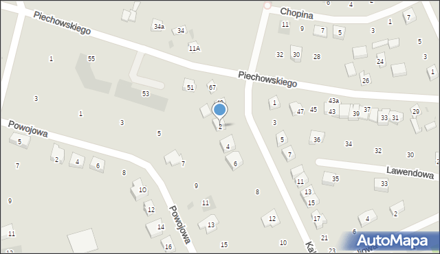 Kościerzyna, Kalinowa, 2, mapa Kościerzyna