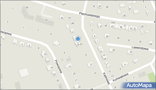 Kościerzyna, Kalinowa, 6, mapa Kościerzyna