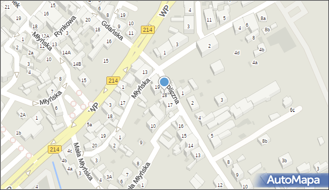 Kościerzyna, Kapliczna, 18, mapa Kościerzyna