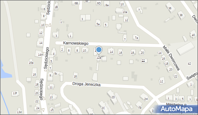 Kościerzyna, Karnowskiego Jana, 12a, mapa Kościerzyna