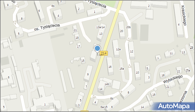 Kościerzyna, Kartuska, 11a, mapa Kościerzyna