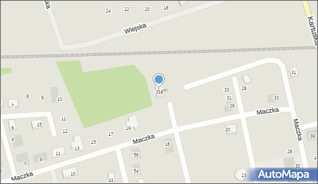 Kościerzyna, Kartuska, 31a, mapa Kościerzyna