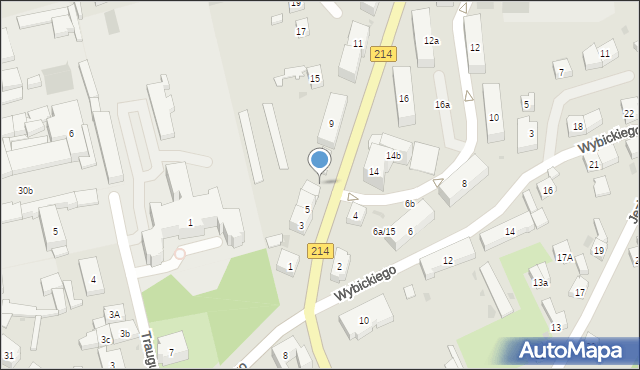 Kościerzyna, Kartuska, 5a, mapa Kościerzyna