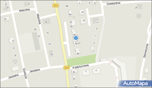 Kościerzyna, Kartuska, 72, mapa Kościerzyna