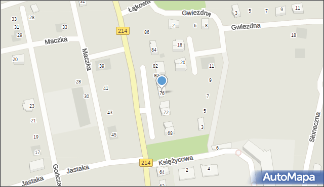 Kościerzyna, Kartuska, 76, mapa Kościerzyna