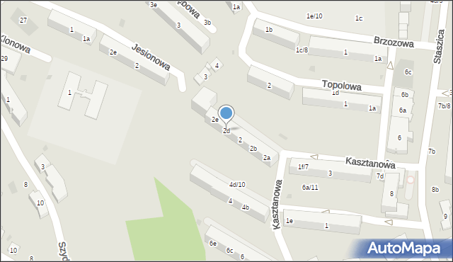 Kościerzyna, Kasztanowa, 2d, mapa Kościerzyna