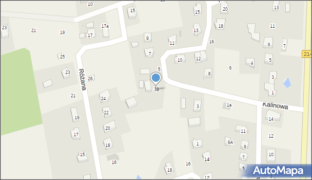 Kościerzyna-Wybudowanie, Kalinowa, 3B, mapa Kościerzyna-Wybudowanie