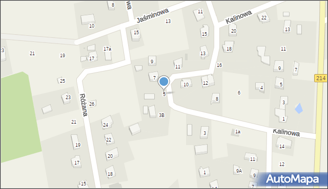 Kościerzyna-Wybudowanie, Kalinowa, 5, mapa Kościerzyna-Wybudowanie