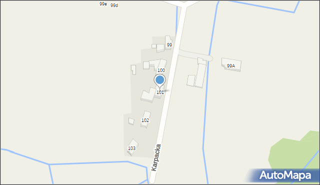 Kostrzyca, Karpacka, 101, mapa Kostrzyca