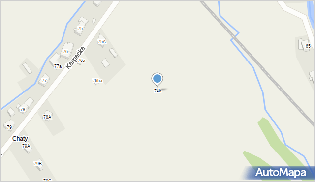 Kostrzyca, Karpacka, 74b, mapa Kostrzyca