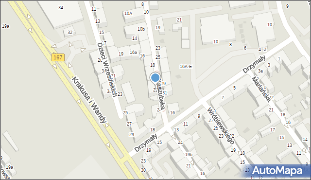 Koszalin, Kaszubska, 22, mapa Koszalina