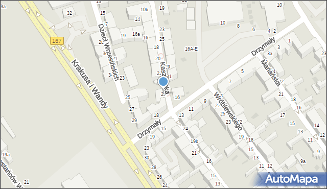 Koszalin, Kaszubska, 24, mapa Koszalina