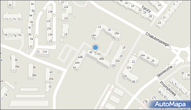 Koszalin, Karłowicza Mieczysława, 46A, mapa Koszalina