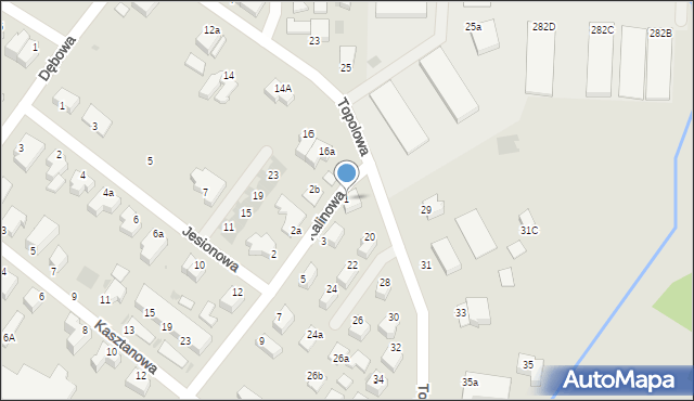 Koszalin, Kalinowa, 1, mapa Koszalina