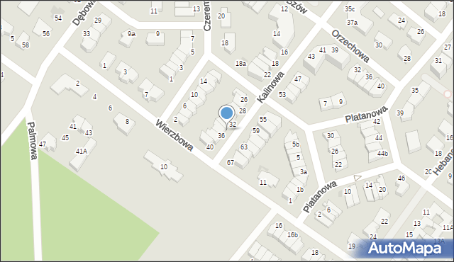 Koszalin, Kalinowa, 34, mapa Koszalina
