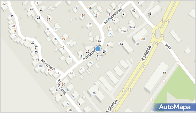 Koszalin, Kasprowicza Jana, 21, mapa Koszalina