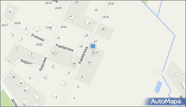 Koszelówka, Kapitańska, 12, mapa Koszelówka