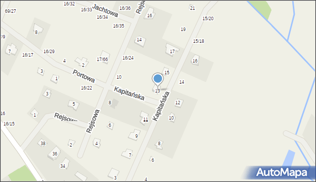 Koszelówka, Kapitańska, 13, mapa Koszelówka