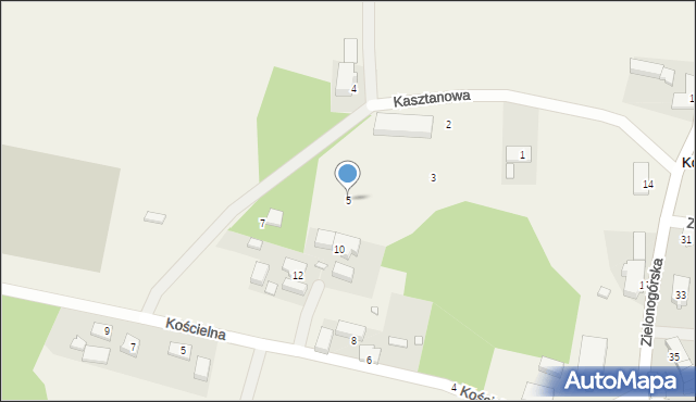 Kotowice, Kasztanowa, 5, mapa Kotowice