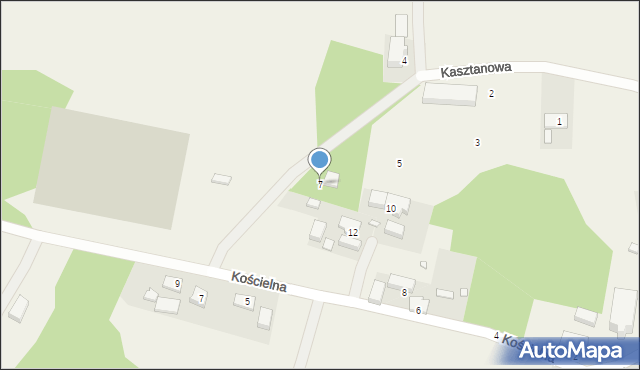 Kotowice, Kasztanowa, 7, mapa Kotowice