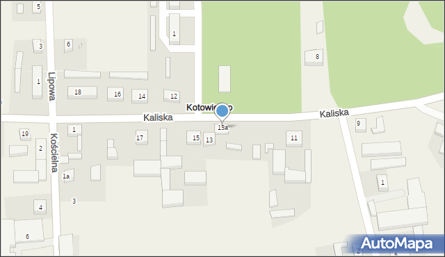 Kotowiecko, Kaliska, 13a, mapa Kotowiecko