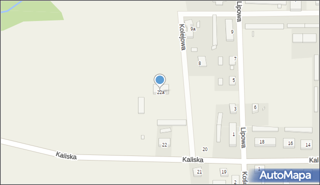 Kotowiecko, Kaliska, 22a, mapa Kotowiecko