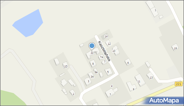 Kowale, Kasztelańska, 11, mapa Kowale