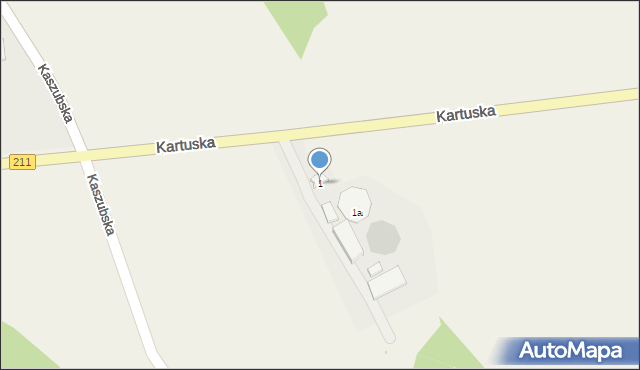 Kożyczkowo, Kartuska, 1, mapa Kożyczkowo