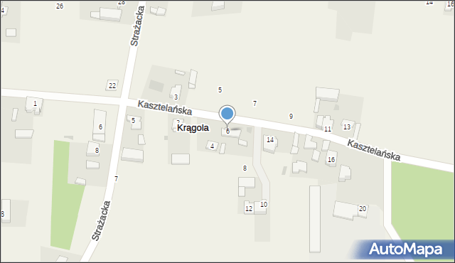 Krągola, Kasztelańska, 6, mapa Krągola